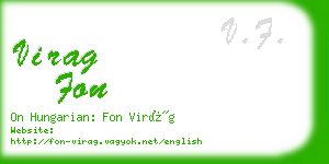 virag fon business card